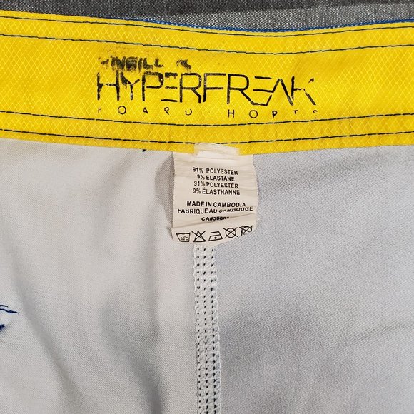 Vintage O'Neill Hyperfreak Board Shorts Surf Wear Men's XL Backpocket - Picture 5 of 5